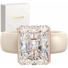 image:imageEgnaro Silicone Engagement Ring with Stone Radiant Cut Cubic ZirconiaSETANude  Rose Gold