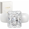 image:imageEgnaro Silicone Engagement Ring with Stone Radiant Cut Cubic ZirconiaSETBWhite  Silver