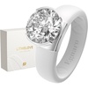 image:imageEgnaro Silicone Eternity Ring with Stone Round Cut Cubic Zirconia For HerSETAWhite  Silver