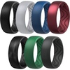 image:imageEgnaro Silicone Ring for Him 8mm Black Flexible Mens Rubber Wedding BandSETC1Black GrayBlack Camo  Emerald Green  Black Gray  Black  Light Gray  Sea Blue  Metallic Burgundy