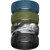 image:imageEgnaro Silicone Wedding Rings For Him Mens Etched Rubber Travel BandsSETBHushed PeaksOlive Green  Twilight Blue  Black Gray Camo  Black