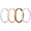 image:imageEgnaro Silicone Wedding bands women Stackable Silicone Ring styleSETA1Silver Champagne Gold Vintage Bronze White