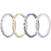 image:imageEgnaro Silicone Wedding bands women Stackable Silicone Ring styleSETA2Silver Champagne Gold Silver Purple White