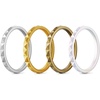 SETA3-Silver Gold Bronze Metallic Pearl White