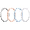 SETA7-Silver Pink Rose Gold Metallic Blue  White