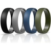 image:imageEgnaro Unisex Silicone Wedding Ring for Men amp Women 45mm Wide 165mm ThickEBlack  Light Gray  Twilight Blue  Olive Green