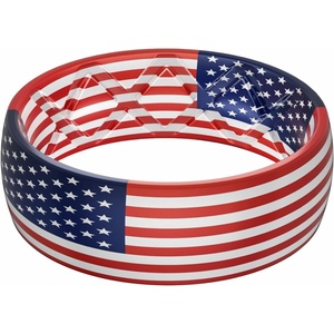 image:imageEgnaro Mens American Flag Printed Silicone Rings 8mm Wide 2mm Thick BandsSETA25US Flag 5