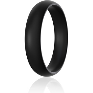 image:imageEgnaro Silicone Rings for Women 458 Multipack Rubber Wedding BandsSETD1Black