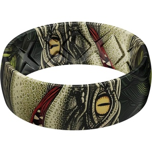 image:imageEgnaro Silicone Stylish Wedding Rings for Men Printed Design Breathable Rubber Bands 8mm Wide 2mm Thick with Comfort FitSETB1Crocodile