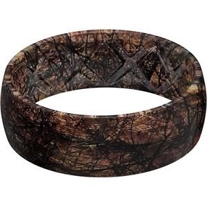 image:imageEgnaro Silicone Stylish Wedding Rings for Men Printed Design Breathable Rubber Bands 8mm Wide 2mm Thick with Comfort FitSETC1Dry Tree