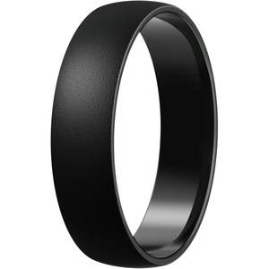 image:imageEgnaro Unisex Silicone Wedding Ring for Men amp Women 45mm Wide 165mm ThickCBlack