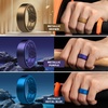 image:imageEgnaro Mens Breathable Silicone Rings 4 Airflow Channels rubber wedding band  SweatFree Comfort  Multipack 147 for Gym amp OutdoorSETGBlack Metallic Brown Metallic Purple Metallic Royal BlueBlack Gray Black