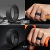 image:imageEgnaro Mens Breathable Silicone Rings 4 Airflow Channels rubber wedding band  SweatFree Comfort  Multipack 147 for Gym amp OutdoorSETIBurgundy Deep Blue Black Gray Black