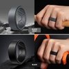 image:imageEgnaro Mens Breathable Silicone Rings 4 Airflow Channels rubber wedding band  SweatFree Comfort  Multipack 147 for Gym amp OutdoorSETIBurgundy Deep Blue Black Gray Black