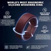 image:imageEgnaro Mens Breathable Silicone Rings 4 Airflow Channels rubber wedding band  SweatFree Comfort  Multipack 147 for Gym amp OutdoorSETIBurgundy Deep Blue Black Gray Black