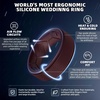 image:imageEgnaro Mens Breathable Silicone Rings 4 Airflow Channels rubber wedding band  SweatFree Comfort  Multipack 147 for Gym amp OutdoorSETIBurgundy Deep Blue Black Gray Black