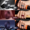 image:imageEgnaro Mens Breathable Silicone Rings 4 Airflow Channels rubber wedding band  SweatFree Comfort  Multipack 147 for Gym amp OutdoorSETJSilver Deep Blue Dark Blue Dark Silver Maroon Black Purple Black