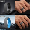 image:imageEgnaro Mens Silicone Ring 75mm Wide Beveled Flexible Rubber Wedding BandSETA1Twilight BlueBlack  BlackLight Gray  Dark GrayBlack  Light GraySky Blue