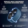 image:imageEgnaro Mens Silicone Ring 75mm Wide Beveled Flexible Rubber Wedding BandSETA1Twilight BlueBlack  BlackLight Gray  Dark GrayBlack  Light GraySky Blue