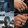 image:imageEgnaro Mens Silicone Ring 75mm Wide Beveled Flexible Rubber Wedding BandSETA1Twilight BlueBlack  BlackLight Gray  Dark GrayBlack  Light GraySky Blue