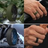 image:imageEgnaro Mens Silicone Ring 75mm Wide Beveled Flexible Rubber Wedding BandSETA5BlackOrange  Twilight BlueBlack  Olive GreenBlack  BlackSea Blue