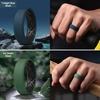 image:imageEgnaro Mens Silicone Ring 75mm Wide Beveled Flexible Rubber Wedding BandSETA6BlackBlack Gray  Light GrayTeal Blue  Twilight BlueBlack  Ink GreenBlack