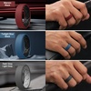 image:imageEgnaro Mens Silicone Ring 75mm Wide Beveled Flexible Rubber Wedding BandSETB1White GrayOrange  BlackLight Gray  BlackSky Blue  Olive GreenBlack  MaroonBlack  Twilight BlueBlack  BlackWhite Gray