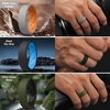 image:imageEgnaro Mens Silicone Ring 75mm Wide Beveled Flexible Rubber Wedding BandSETB1White GrayOrange  BlackLight Gray  BlackSky Blue  Olive GreenBlack  MaroonBlack  Twilight BlueBlack  BlackWhite Gray