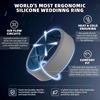 image:imageEgnaro Mens Silicone Ring 75mm Wide Beveled Flexible Rubber Wedding BandSETB3Light GraySea Blue  Classic BlueLight Gray  Ink GreenBlack Gray  Teal BlueBlack  Blue GrayArctic Ice  Dark GrayGreige  BlackBlack Gray