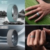 image:imageEgnaro Mens Silicone Ring 75mm Wide Beveled Flexible Rubber Wedding BandSETB5Blue GrayCoral Red  Blue IrisClassic Blue  Light GreenLight Gray  Light GrayBlue Gray