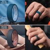 image:imageEgnaro Mens Silicone Ring 75mm Wide Beveled Flexible Rubber Wedding BandSETB5Blue GrayCoral Red  Blue IrisClassic Blue  Light GreenLight Gray  Light GrayBlue Gray