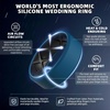 image:imageEgnaro Mens Silicone Ring 75mm Wide Beveled Flexible Rubber Wedding BandSETB8CrimsonBlack  Light GrayMuted Yellow  Blue IrisBlack  Black PurpleBlack  Blue GrayArctic Ice  Dark Foliage GreenBlack  BlackPumpkin