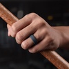 image:imageEgnaro Mens Silicone Ring 75mm Wide Beveled Flexible Rubber Wedding BandSETR3Blue GrayLight Gray