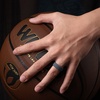 image:imageEgnaro Mens Silicone Ring 75mm Wide Beveled Flexible Rubber Wedding BandSETR3Blue GrayLight Gray