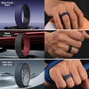 image:imageEgnaro Mens Silicone Ring 75mm Wide Beveled Flexible Rubber Wedding BandSETR4Light GrayBlack  Black PurpleBlack  Blue GrayLight Gray  Sea BlueBlack  BlackCrimson  Dark Foliage GreenBlack