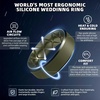 image:imageEgnaro Mens Silicone Ring 9mm Wide Flexible Rubber Wedding Band for GymSETA2Dark Blue  Olive Green  Black Gray  Black