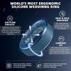 image:imageEgnaro Mens Silicone Ring 9mm Wide Flexible Rubber Wedding Band for GymSETA4Dark Blue  Black  Black Gray  Dark Gray