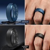 image:imageEgnaro Mens Silicone Ring 9mm Wide Flexible Rubber Wedding Band for GymSETA4Dark Blue  Black  Black Gray  Dark Gray