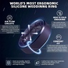 image:imageEgnaro Mens Silicone Ring 9mm Wide Flexible Rubber Wedding Band for GymSETA5Maroon  Dark Purple  Dark Gray  Black