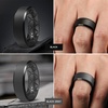 image:imageEgnaro Mens Silicone Ring 9mm Wide Flexible Rubber Wedding Band for GymSETA8Dark Silver  Olive Green  Dark Gray  Black