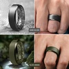 image:imageEgnaro Mens Silicone Ring 9mm Wide Flexible Rubber Wedding Band for GymSETA8Dark Silver  Olive Green  Dark Gray  Black