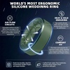image:imageEgnaro Mens Silicone Ring 9mm Wide Flexible Rubber Wedding Band for GymSETB12Light Gray  Ink Green  Twilight Blue  Black