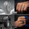 image:imageEgnaro Mens Silicone Ring 9mm Wide Flexible Rubber Wedding Band for GymSETB13Light Gray  Blue Gray  Black GrayBlack Camo  Black