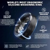 image:imageEgnaro Mens Silicone Ring 9mm Wide Flexible Rubber Wedding Band for GymSETB13Light Gray  Blue Gray  Black GrayBlack Camo  Black