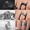 image:imageEgnaro Mens Silicone Ring 9mm Wide Flexible Rubber Wedding Band for GymSETB1Olive Green  Navy Blue  Midnight Blue  Black Gray  Black  Silver  Dark Gray