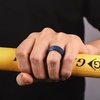 image:imageEgnaro Mens Silicone Ring 9mm Wide Flexible Rubber Wedding Band for GymSETB1Olive Green  Navy Blue  Midnight Blue  Black Gray  Black  Silver  Dark Gray