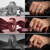 image:imageEgnaro Mens Silicone Ring 9mm Wide Flexible Rubber Wedding Band for GymSETB21Light Gray  Black Gray  Metallic Burgundy  Emerald Green  Sea Blue  Blue Gray  Black