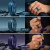 image:imageEgnaro Mens Silicone Ring 9mm Wide Flexible Rubber Wedding Band for GymSETB22Light Gray  Black GrayBlack Camo  Elegant Blue  Deep Blue  Dark Purple  Black Gray  Black