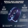 image:imageEgnaro Mens Silicone Ring 9mm Wide Flexible Rubber Wedding Band for GymSETB22Light Gray  Black GrayBlack Camo  Elegant Blue  Deep Blue  Dark Purple  Black Gray  Black