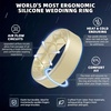 image:imageEgnaro Mens Silicone Ring 9mm Wide Flexible Rubber Wedding Band for GymSETB23Black Gray  Greige  Ink Green  Twilight Blue  Dark Brown  Blue Gray  Black